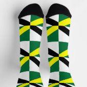 モントレ地球に優しー国旗を持つメンズクルーソックス ソックス (上部)