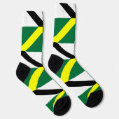 モントレ地球に優しー国旗を持つメンズクルーソックス ソックス (右)