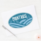 モントローズコロラドアウトドア 楕円形シール (封筒)