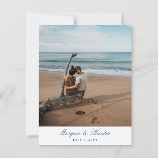 モントークの地図ハンプトンの日付を結婚保存 セーブザデート (裏面)