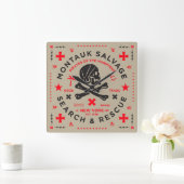 モントークサルベージ株式会社軍隊スタイルウォールクラック スクエア壁時計 (ホーム)