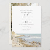 モントークビーチニューヨークウォーター結婚カラーズインビタティ 招待状 (正面/裏面)