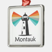 モントークポイントニューヨークライトハウスレインボー メタルオーナメント (左)