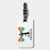 モントークポイントニューヨークライトハウスレインボー ラゲッジタグ (正面縦)