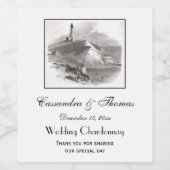 モントークポイントライトハウスハンプトンロングアイランドNY ワインラベル (シングルラベル)