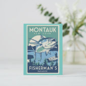 モントーク・ニューヨーク漁師のパラダイスハガキ ポストカード (スタンド正面)