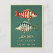 モントーク ロングアイランド ニューヨーク 魚 ポストカード (正面)