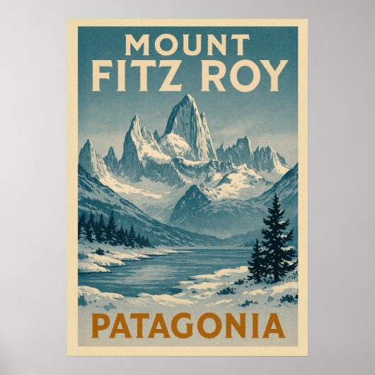 モント フィッツ ロイ パタゴニア V02 ポスター (正面)