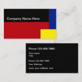 モンドリアンによってインスパイア最小主義のデザイン 名刺 (正面/裏面)