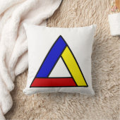 モンドリアンに着想を得た抽象的な三角形のアート クッション (ブランケット)