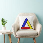 モンドリアンに着想を得た抽象的な三角形のアート クッション (椅子)