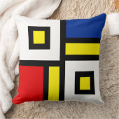モンドリアンに着想を得た抽象芸術 クッション (ブランケット)
