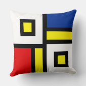 モンドリアンに着想を得た抽象芸術 クッション (裏面)