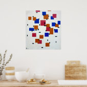 モンドリアンのカラーAのコンポジション ポスター (キッチン)