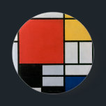 モンドリアンのコンポジション赤、黄、青、黒 缶バッジ<br><div class="desc">赤、黄、青、および黒を含むピートモンドリアンによるコンポジション(1921)</div>