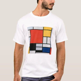 モンドリアンのコンポジション赤、黄、青、黒 Tシャツ