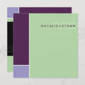 モンドリアンのレトロのモダンな芸術のカラフルの保存日付 セーブザデート (正面/裏面)