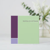 モンドリアンのレトロのモダンな芸術のカラフルの保存日付 セーブザデート (スタンド正面)