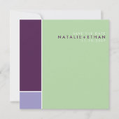 モンドリアンのレトロのモダンな芸術のカラフルの保存日付 セーブザデート (正面)