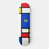 モンドリアンの刺激を受けたな幾何学的設計の抽象美術 スケートボード (正面)