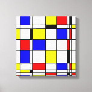 モンドリアンの多彩なMinimalist De Stijlの近代美術 キャンバスプリント