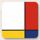 モンドリアンの抽象美術のスタイル コースター (正面)