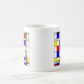 モンドリアンの芸術のスタイル コーヒーマグカップ (中央)