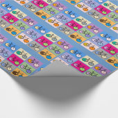 モンドリアンの芸術の自転車の格子包装紙 ラッピングペーパー (角)