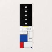 モンドリアンの近代美術のDe Stijl Minimalistの抽象芸術 名刺 (外部フラット)