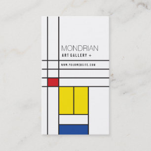 モンドリアンの近代美術のDe Stijl Minimalistの抽象芸術 名刺