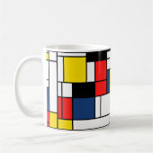 モンドリアンはここに飲みます! コーヒーマグカップ (左)