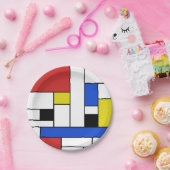 モンドリアンは7"並べます紙皿を ペーパープレート (パーティー)