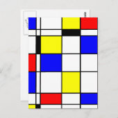 モンドリアンアートスタイル ポストカード (正面/裏面)