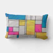 モンドリアンイエローピンクブループリント ランバークッション (裏面)