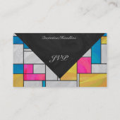 モンドリアンイエローピンクブループリント 名刺 (裏面)