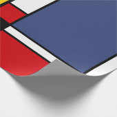 モンドリアンインスパイア幾何モダンスタイル ラッピングペーパー (角)