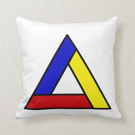 モンドリアンインスパイア抽象芸術三角形 クッション