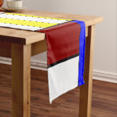 モンドリアンカラフルスタイル（赤、青、黄） ショートテーブルランナー (インサイチュ)