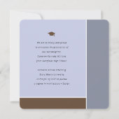 モンドリアンカラーブロックモダングラッド写真卒業 案内状 (裏面)