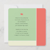 モンドリアンカラーブロックモダングラッド写真卒業 案内状 (裏面)