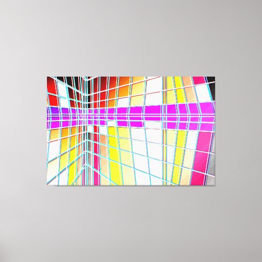 モンドリアンシティ10 キャンバスプリント (正面)