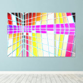 モンドリアンシティ10 キャンバスプリント (インサイチュ (ウッドフロア))