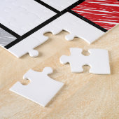 モンドリアンスクライブズミニマリストデスティールモダンアート ジグソーパズル (側面)