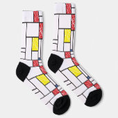 モンドリアンスクライブズミニマリストデスティールモダンアート ソックス (右)