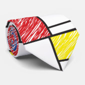 モンドリアンスクライブズミニマリストデスティールモダンアート ネクタイ (ロール)