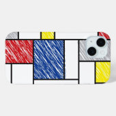 モンドリアンスクライブズミニマリストデスティールモダンアート Case-Mate iPhoneケース (裏面 (横))