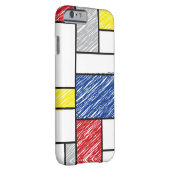 モンドリアンスクライブズミニマリストデスティールモダンアート Case-Mate iPhoneケース (裏面/右)