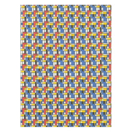 モンドリアンスタイルの色ブロック テーブルクロス