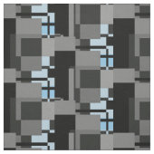 モンドリアンスタイルグレーブルー抽象芸術幾何モダン図形 ファブリック (見本)