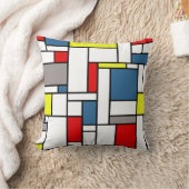 モンドリアンスタイルデザイン クッション (ブランケット)